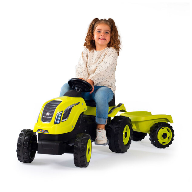 Smoby Šliapací traktor Farmer XL zelený s vozíkom