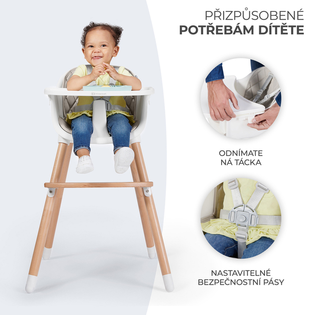 KINDERKRAFT Hochstuhl Sienna grau