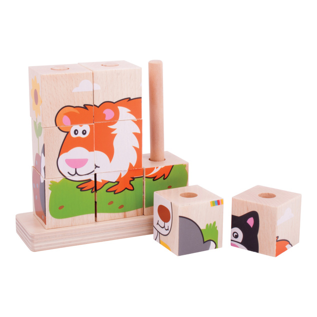 Bigjigs Baby Tierwürfel zum Aufstecken