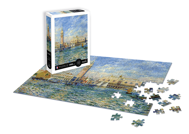 SENTOSPHERE Puzzle Blick auf Venedig (Dogenpalast)-Pierre-Auguste Renoir 1000 Teile