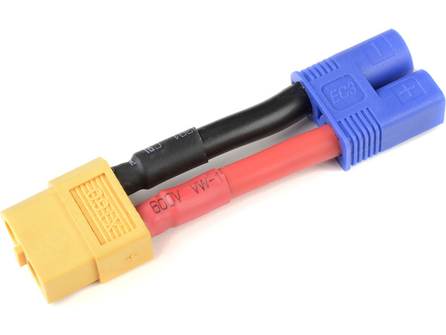 Konverzný kábel EC3 prístroj - XT-60 batéria 12AWG