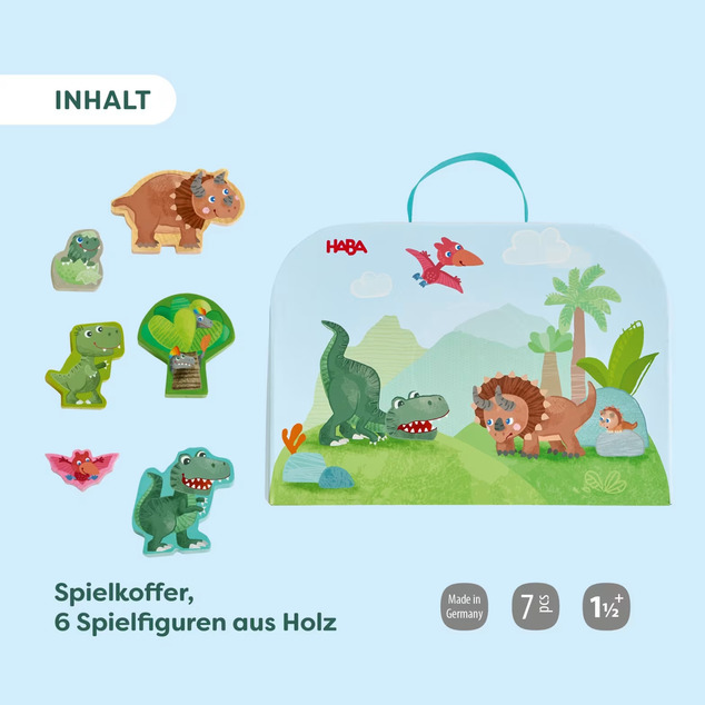 Haba Kufrík s drevenými figúrkami Svet dinosaurov