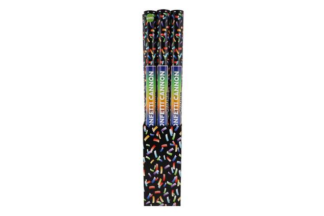 Coriandoli sparanti multicolori, in tubo 78x5cm 12pz