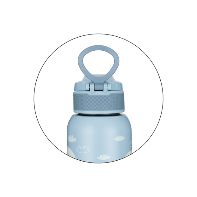 PETITE&amp;MARS Láhev nerezová termo se slámkou 350 ml Work Zone 12m+