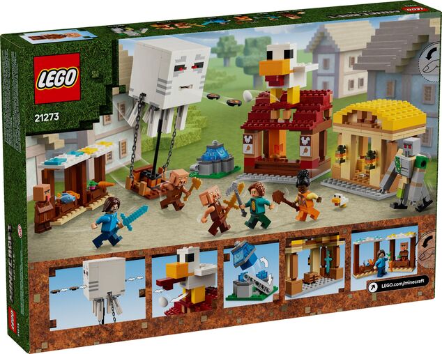LEGO® Minecraft® 21273 Balón v podobe Ghasta a útok na dedinu