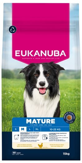 Krmivo EUKANUBA Mature Medium rich in fresh chicken 15 kg