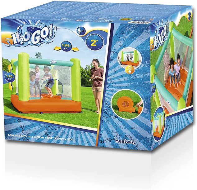 Bestway 53394 Nafukovací hrad  H2OGO!® Jump and Sour™ 194 x 175 x 170 cm