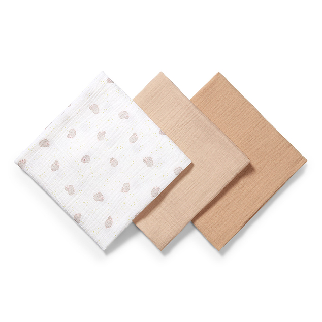 BABYONO Plienky mušelínové Super Soft 3 ks, Beige 70 x 70 cm