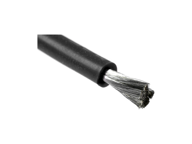 Kábel so silikónovou izoláciou Powerflex 16AWG čierny (1m)