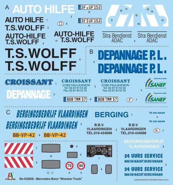 Model Kit truck 93808 - Mercedes-Benz wrecker truck (1:24)