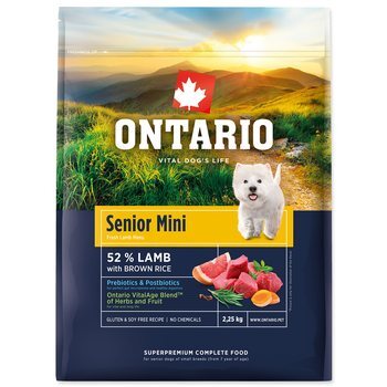 Krmivo Ontario Senior Mini Lamb &amp; Brown Rice 2,25kg