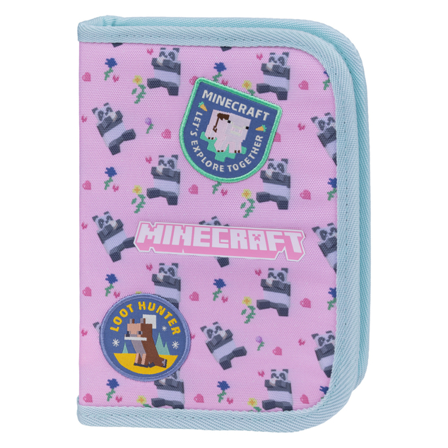 BAAGL SET 3 Airy Minecraft Panda: zaino, astuccio, sacca