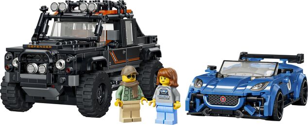 LEGO® Speed Champions 77264 Jaguar Project 7 in Land Rover Defender