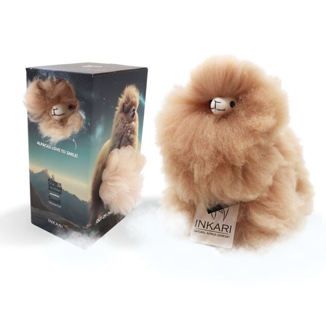 INKARI Jucărie de pluș Alpaca Small Monsterfluff Sandstone 23cm