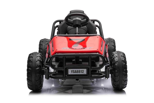Elektrische Go-Kart SPORT-KART 24V, rot, EVA-Räder, Kunstledersitz, 2 x 50W Motor,