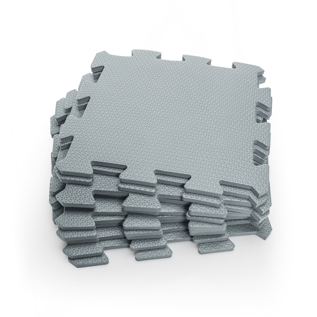 Penová podložka Puzzle 30x30 cm 9ks, Light Grey