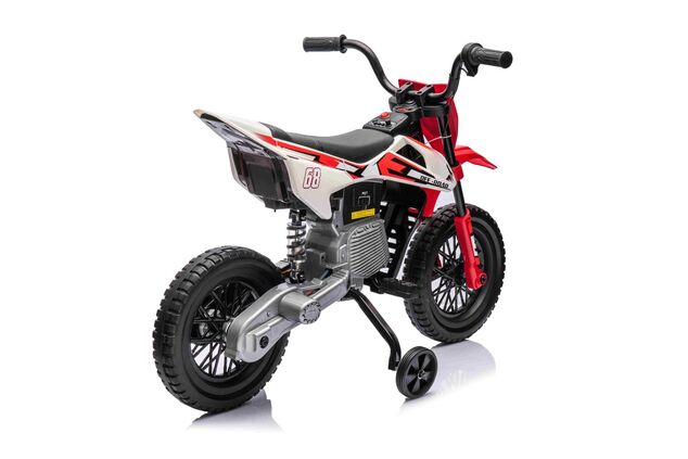 Elektrická Motorka MOTOCROSS, červená, 12V batéria, EVA mäkké kolesá