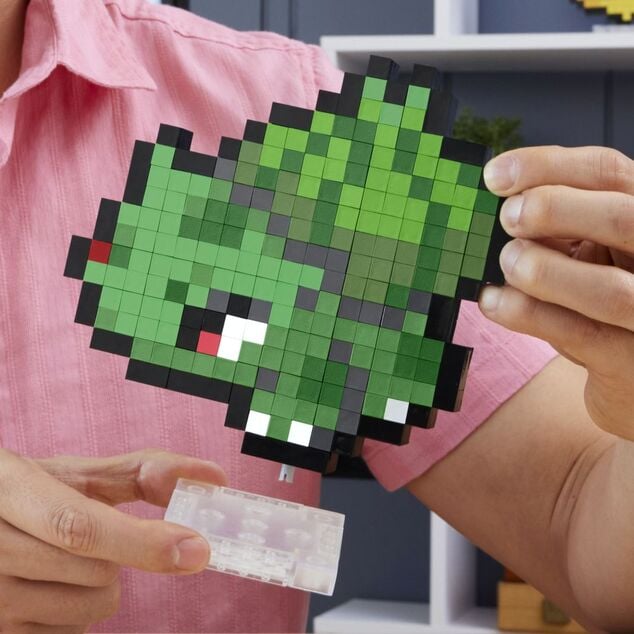 Mattel MEGA Pokémon Bulbizarre - Pixel Art Rétro 15 cm, 374 pièces