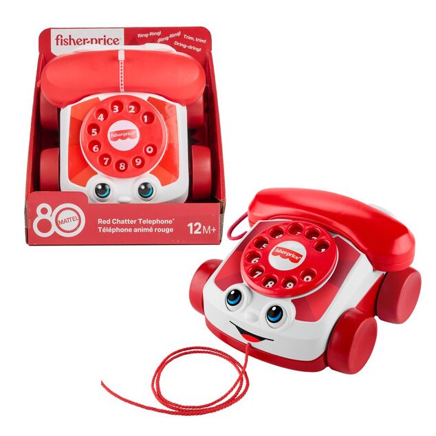 Fisher Price Ziehtelefon 80. Jubiläum Mattel