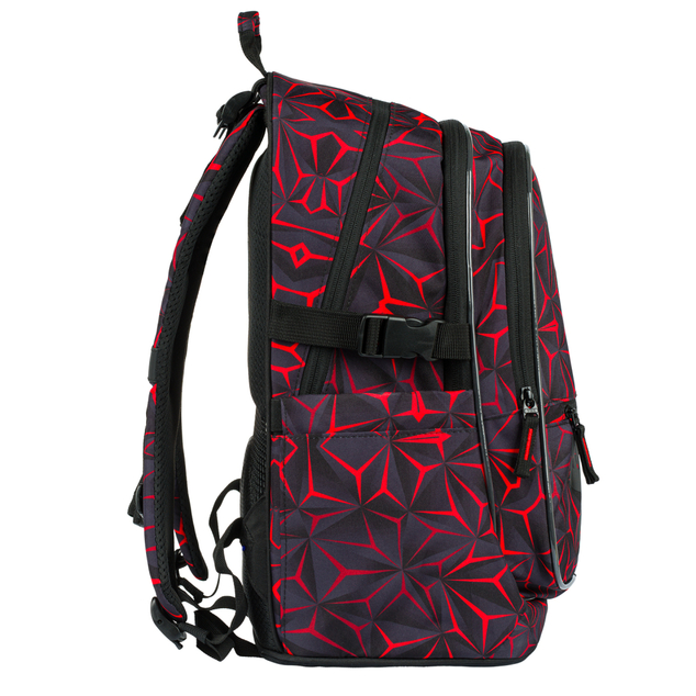 BAAGL SADA 3 Rotes Polygon: Rucksack, Waschbeutel, Tasche