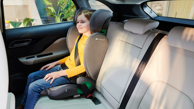 KINDERKRAFT Asiento de coche Junior Fix 2 100-150 cm Cherry Pearl