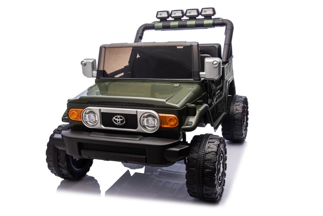 Elektrické autíčko Toyota FJ Cruiser XXL s pohonom 4x4, licencované (Dvojmiestne), zelené,