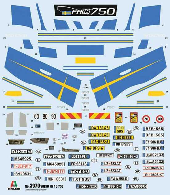 Model Kit truck 3970 - Volvo FH16 Medium Roof (1:24)
