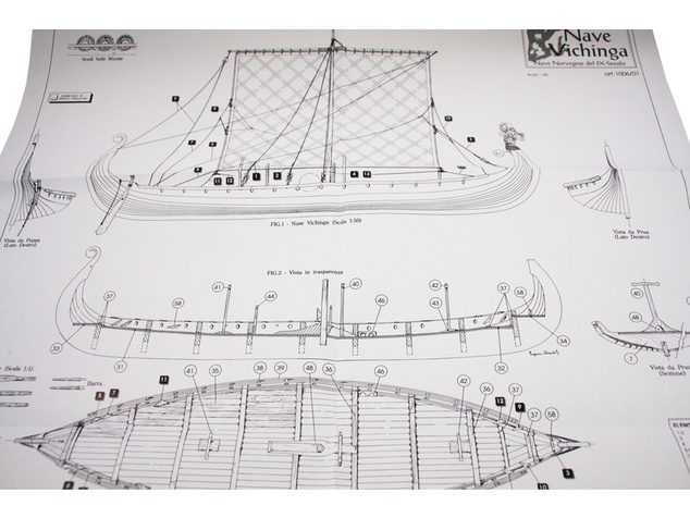 AMATI Oseberg vikingská loď 1:50 kit