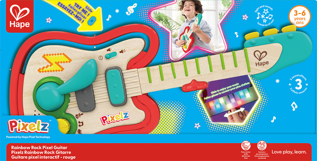 Hape Pixelz Rainbow - Guitare avec effets lumineux et sonores
