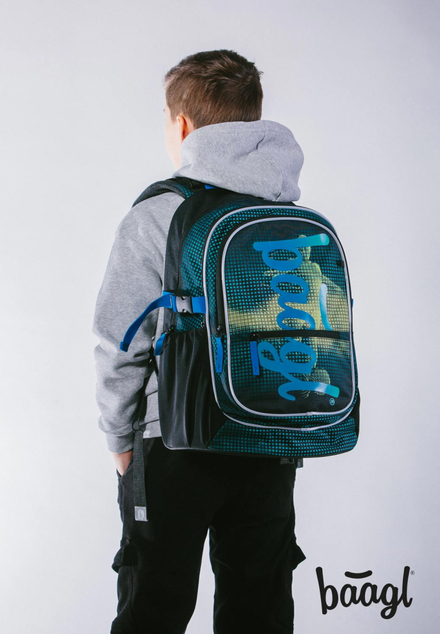 BAAGL SADA 3 Kern Fußballspieler: Rucksack, Federmappe, Tasche