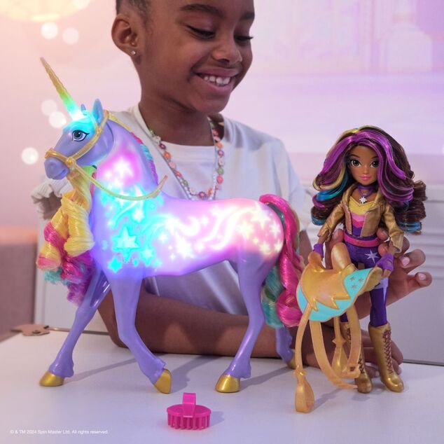 Unicorn Academy Svetelný jednorožec WildStar a Sophia 24 cm