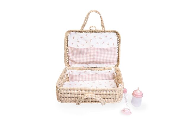 Antonio Juan 92321 - Maletín de mimbre con accesorios para muñeca