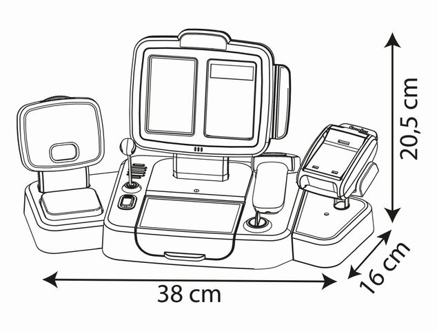 Smoby Pokladňa elektronická s váhou zelenosivá