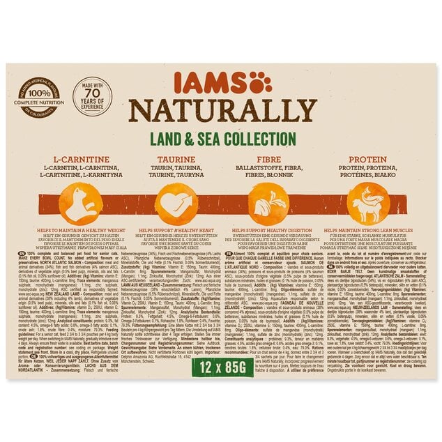 Kaps.IAMS Natur.Senior mor.Asuchoz.mäsoVomáč.multip.12x85g