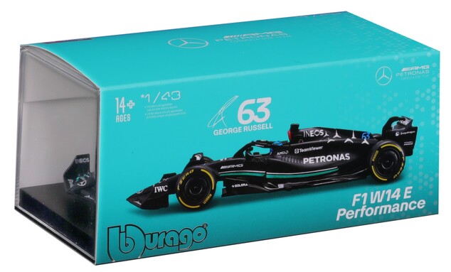 Bburago 1:43 RACE Formula F1 - Mercedes-AMG F1 W15 Performance (2024) #63 (George Russel)