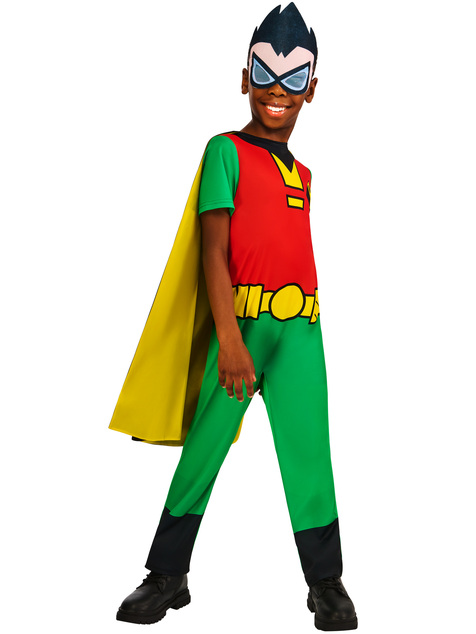 TEEN TITANS GO ROBIN detský kostým veľkosť S(122-128cm)