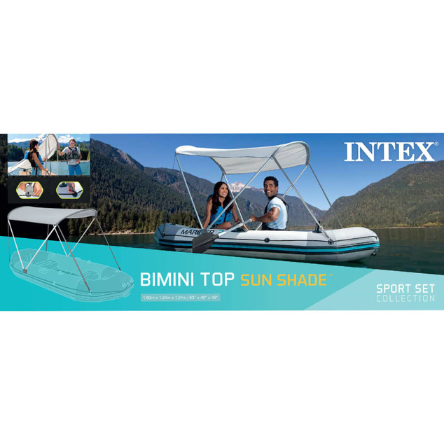 INTEX 68600 Strieška na loď sivá 160x142 cm oxfordská látka