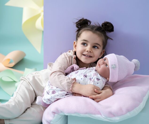 Llorens 74132 NEW BORN - žmurkacia realistická bábika bábätko so zvukmi a mäkkým látkovým