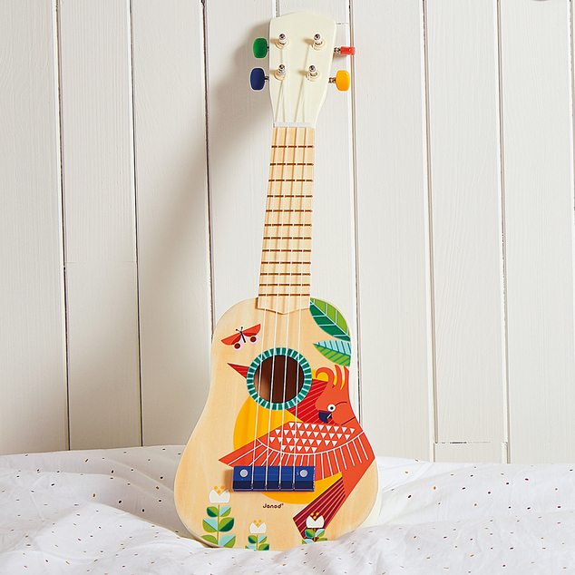 Janod Gioia Strumento musicale in legno per bambini Ukulele