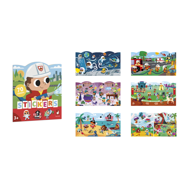 Janod Stickers Samolepky Dobrodružstvo 70 ks od 3 rokov