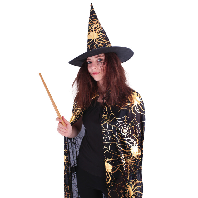 Plášť s klobúkom Čarodejnice/Halloween pre dospelých