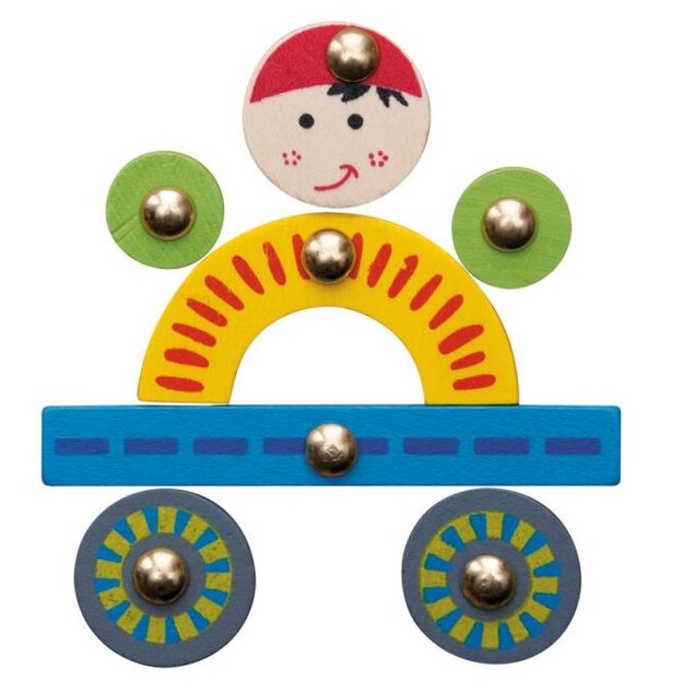 Woody Board mit Nagelformen - Autos