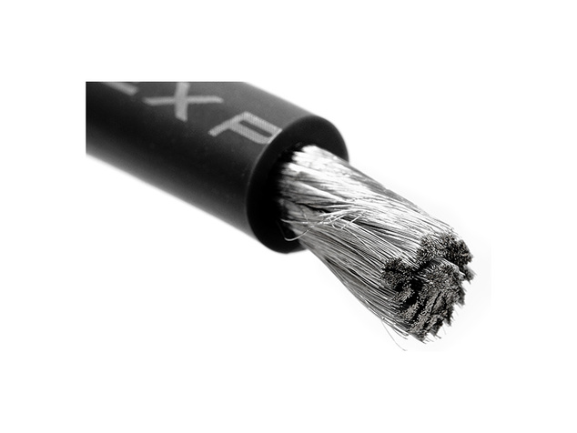 Kábel so silikónovou izoláciou Powerflex 8AWG čierny (1m)