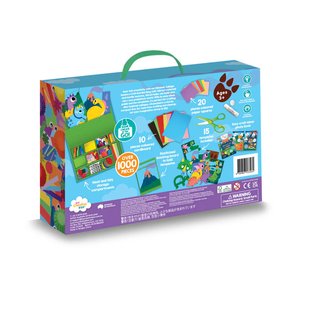 MY CREATIVE BOX® Kreatívna kolážová senzorická sada Dinosaury