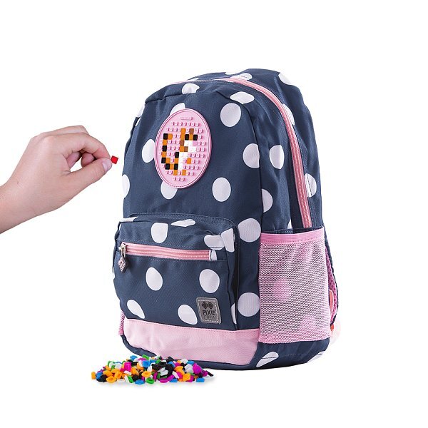 PIXIE CREW Kinder Rucksack blau mit weißen Punkten
