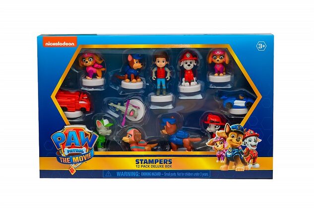 Paw Patrol The Movie: 12 figúriek s razítkom - Deluxe Box