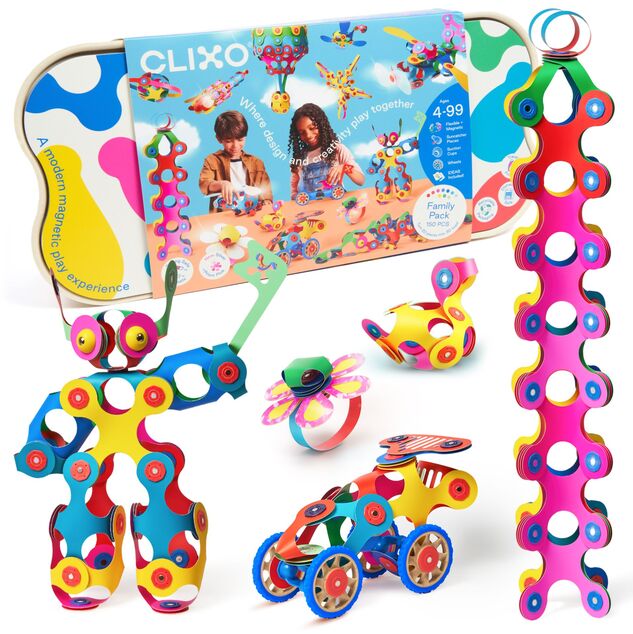 CLIXO Family  - magnetická stavebnica 150 kusov