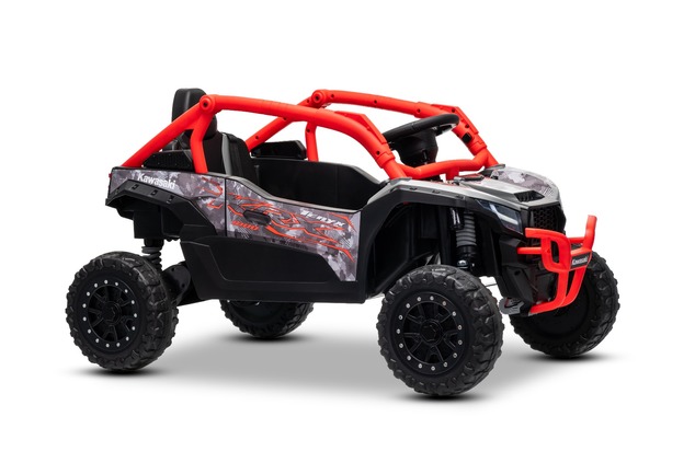 Elektrické autíčko Kawasaki TERYX KRX 1000 12V, červené, jednomiestne, odpružená zadná náp