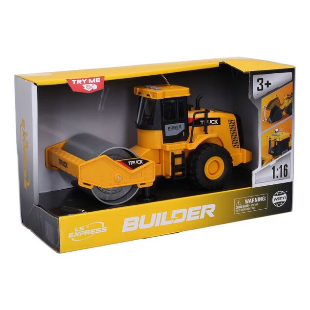 Auto stavebný valec na zotrvačník s efektmi 25 cm