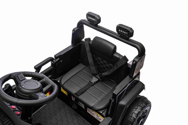 Elektrické autíčko OFFROAD NEW s pohonom zadných kolies, čierne, Lítiová batéria